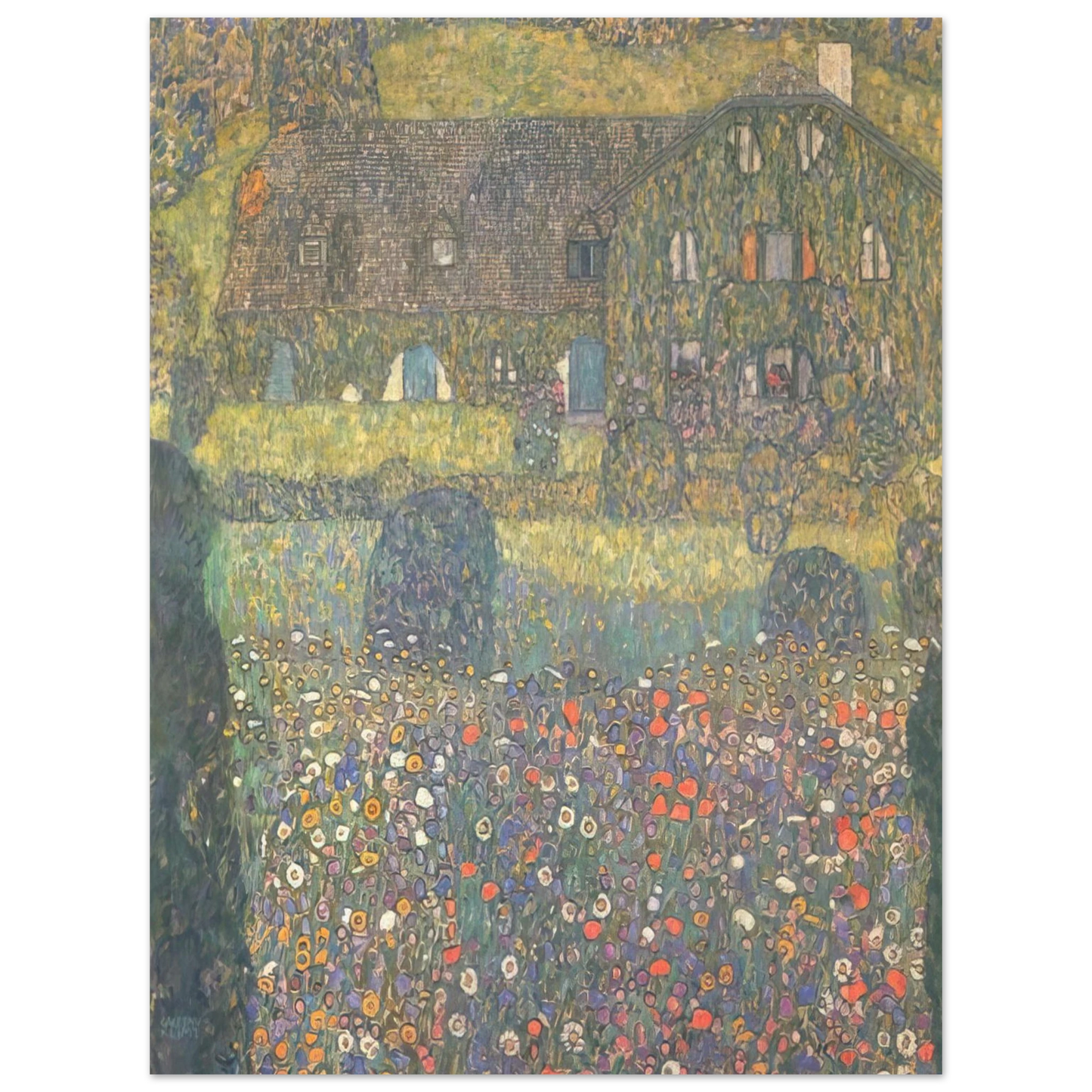 Gustav Klimt - COUNTRY HOUSE BY THE ATTERSEE Fine Art Poster - Default Title