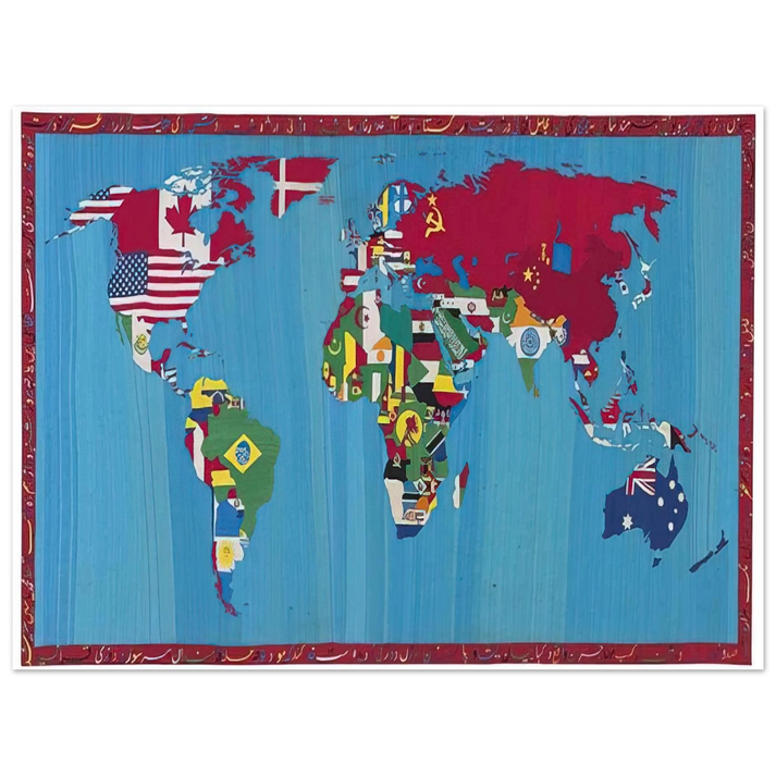 Alighiero Boetti - MAPPA DEL MONDO 1988 75x100 cm / 30x40inches Fine Art Poster