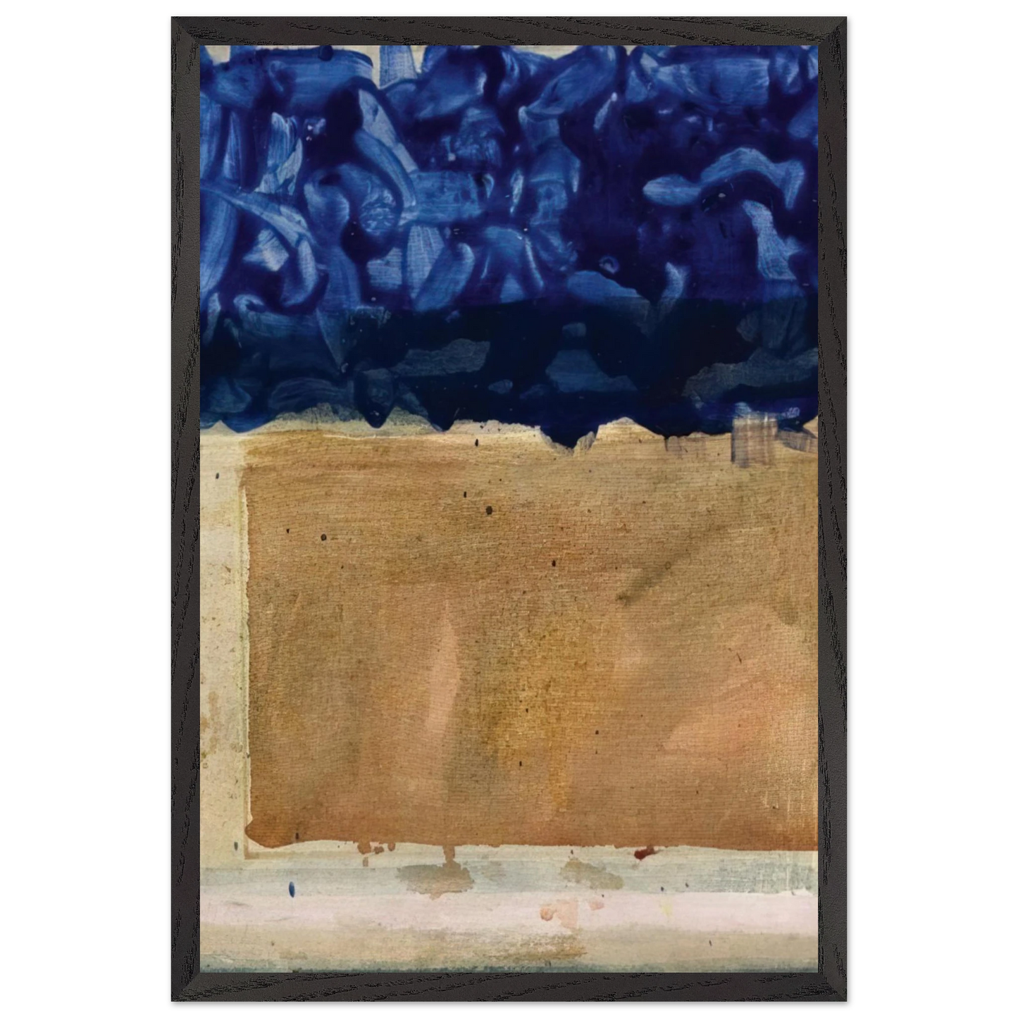 Helen Frankenthaler - Shoreline - 1952 Wall art - 13x18 cm / 5x7 inches - Premium Wooden Framed Poster With Fine Art Paper - Black frame