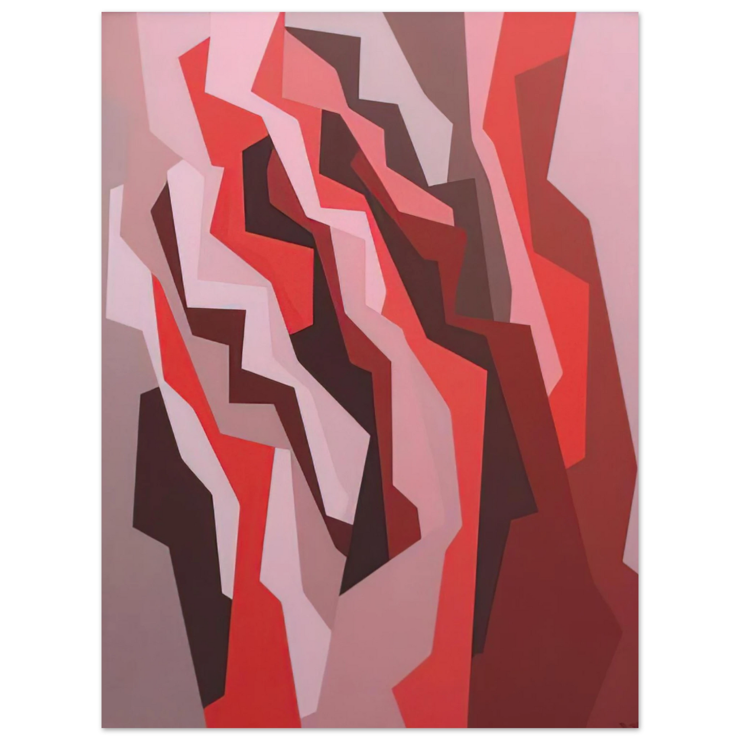 Karl Benjamin - Orange, Red, Umber - 1958 Fine Art Poster - Default Title