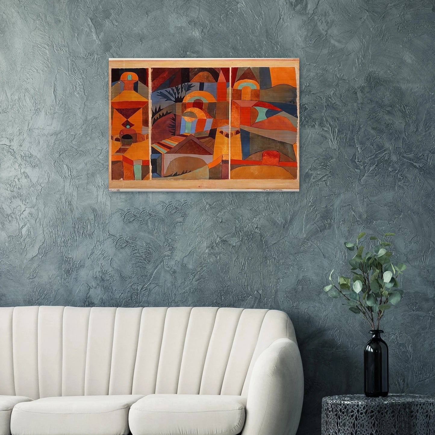 TEMPLE GARDENS 1920 - Paul Klee Brushed Aluminum Print - 70x100 cm / 28x40 inches | Paul Klee Aluminum Print | Paul Klee Prints