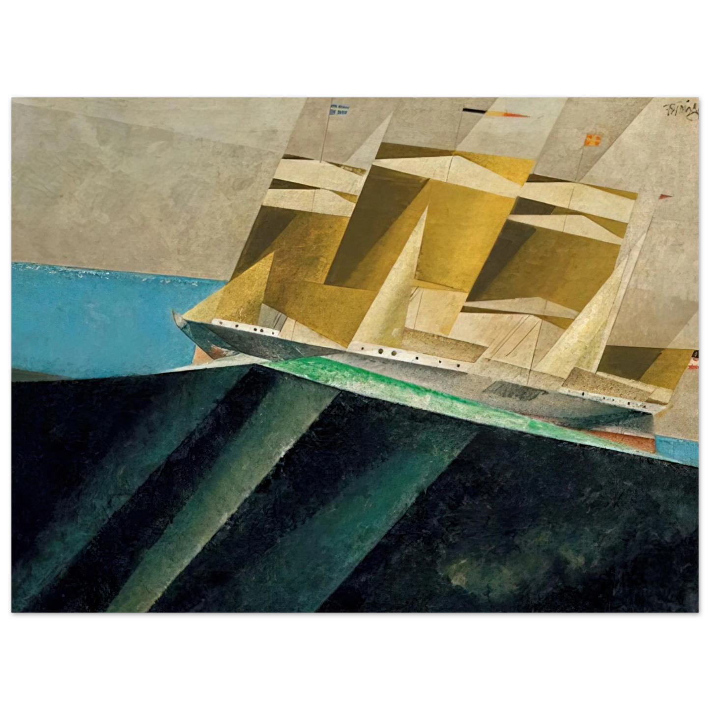 Lyonel Feininger - MID OCEAN 1937 Fine Art Poster - Default Title