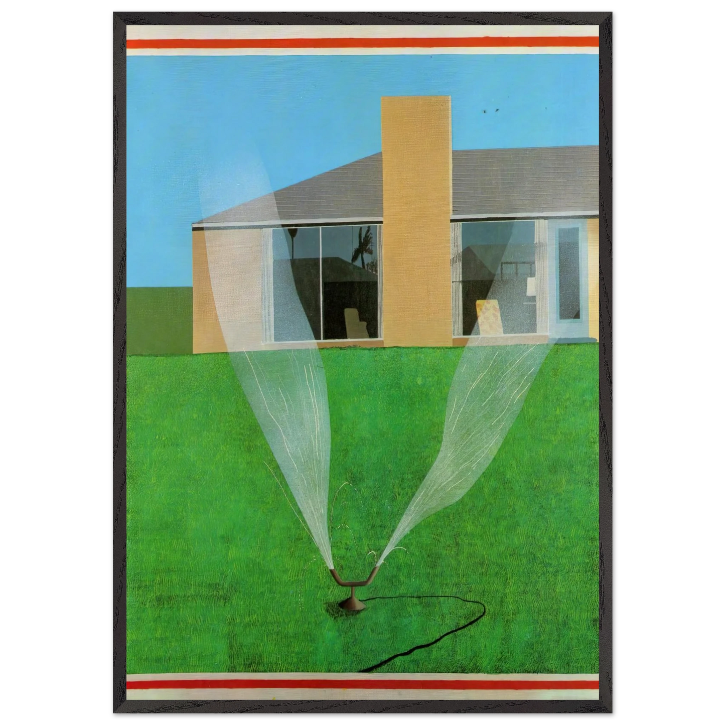 David Hockney N21 - David Hockney 70x100 cm / 28x40 inches Framed Art Print – Black Wooden Frame | David Hockney Art | Artwork by David Hockney