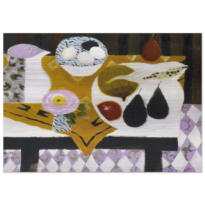 Bowl of Eggs - 1985 - Mary Fedden Brushed Aluminum Print - 70x100 cm / 28x40 inches | Mary Fedden Aluminum Print | Mary Fedden Prints