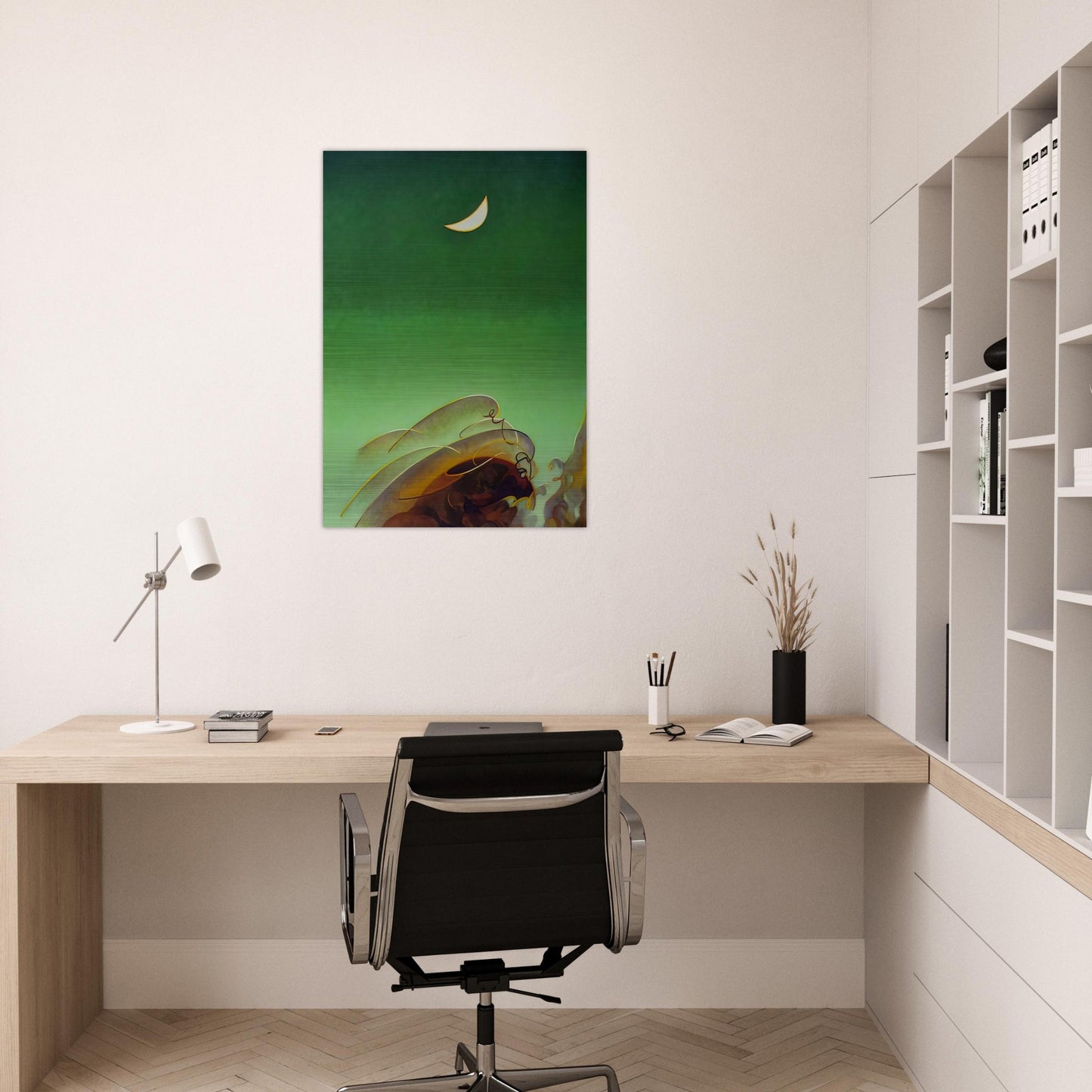 Spring Moon - 1942 - Agnes Lawrence Pelton Brushed Aluminum Print - 70x100 cm / 28x40 inches | Agnes Lawrence Pelton Aluminum Print | Agnes Lawrence Pelton Prints