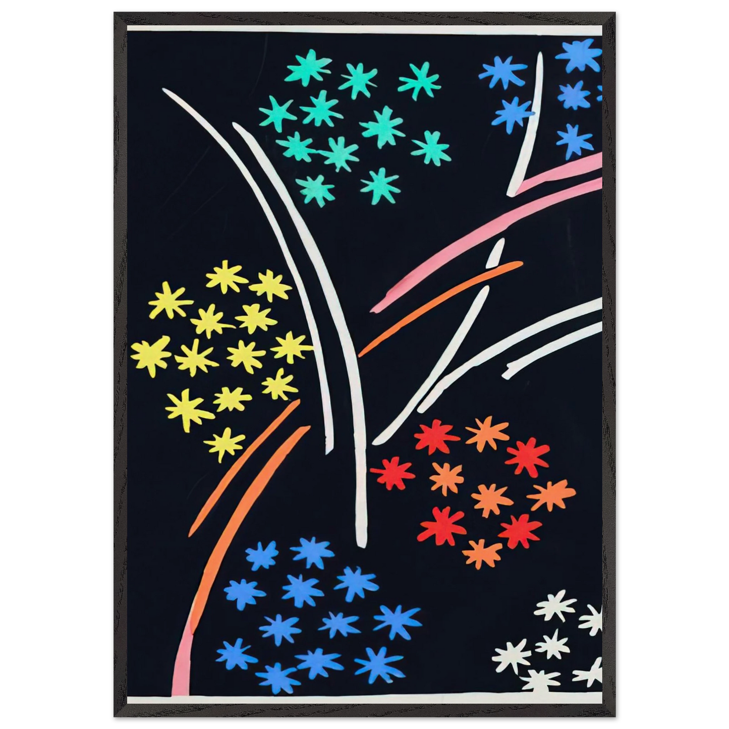 COMPOSITION 35 - Sonia Delaunay Framed Art Print – Black Wooden Frame - Default Title - -Framed Art Print