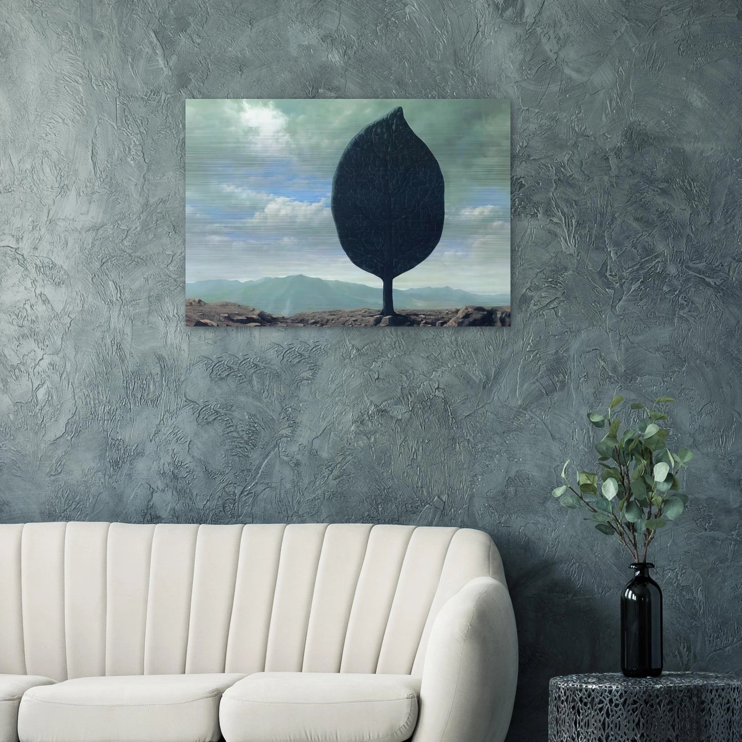 PLAIN OF AIR 1940 - Rene Magritte Brushed Aluminum Print - 70x100 cm / 28x40 inches | Rene Magritte Aluminum Print | Rene Magritte Prints