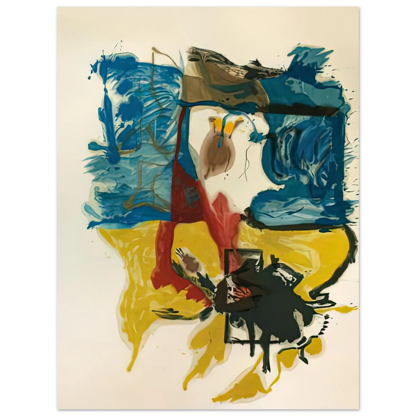 Helen Frankenthaler - Beach Scene, 1961- Wall Art - 60x80 cm / 24x32 inches - Fine Art Poster - -