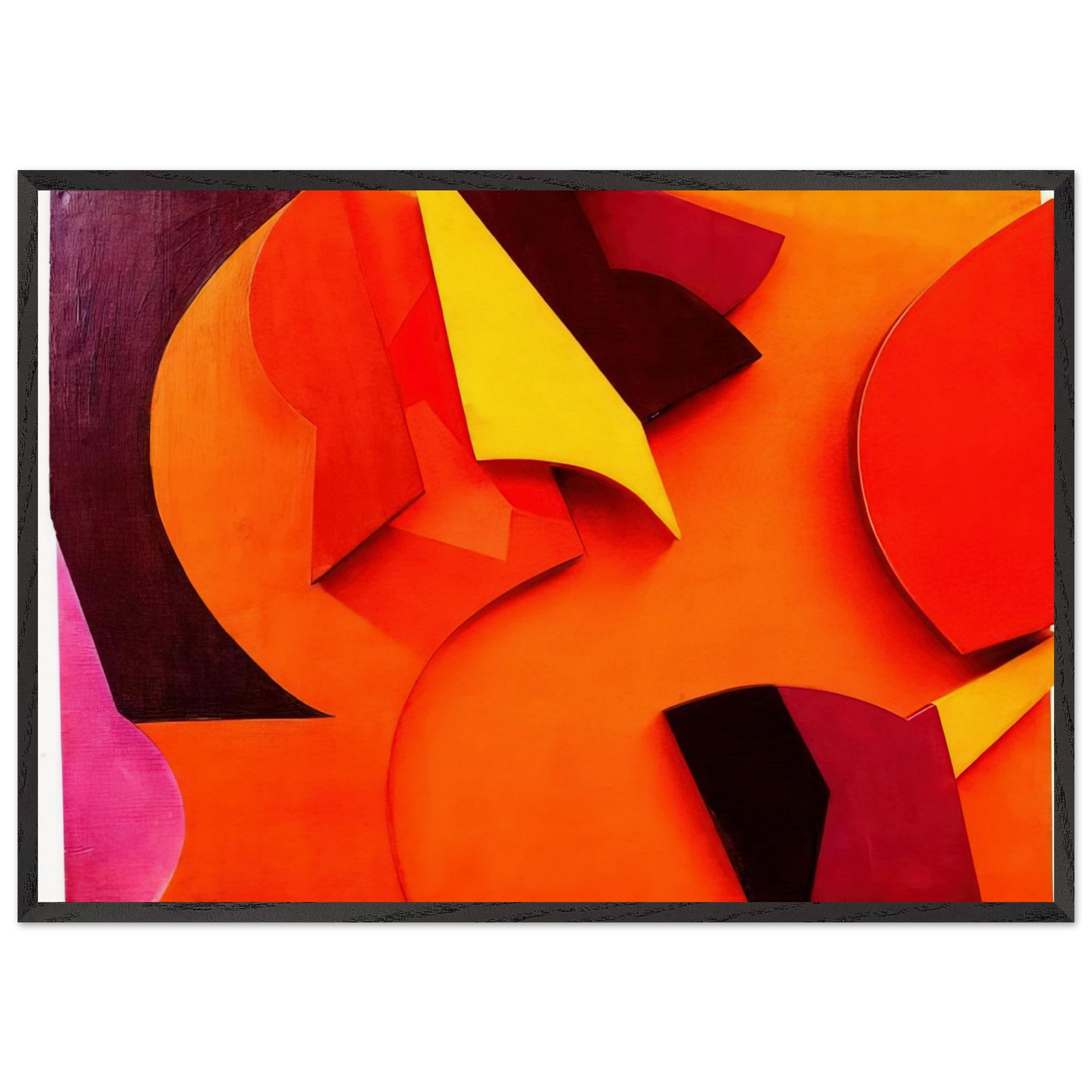 Abstract Composition N2 - Jean Arp 70x100 cm / 28x40 inches Framed Art Print – Black Wooden Frame