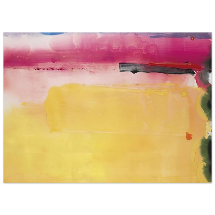 Helen Frankenthaler - Black-Eyed Susan - 1988 Wall art - 20x25 cm / 8x10 inches - Premium Wooden Framed Poster With Fine Art Paper-canvas - Black frame