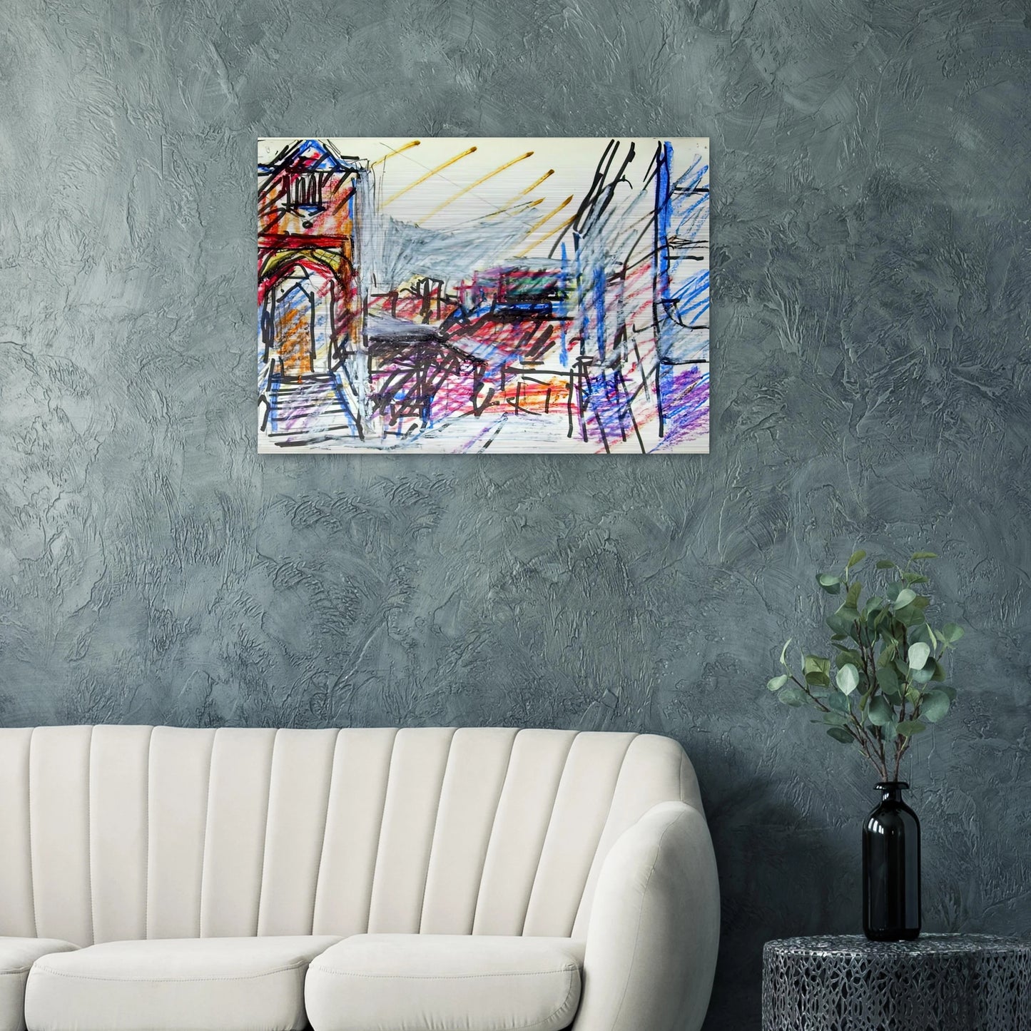 TO THE STUDIOS - Frank Auerbach Brushed Aluminum Print - 70x100 cm / 28x40 inches | Frank Auerbach Aluminum Print | Frank Auerbach Prints