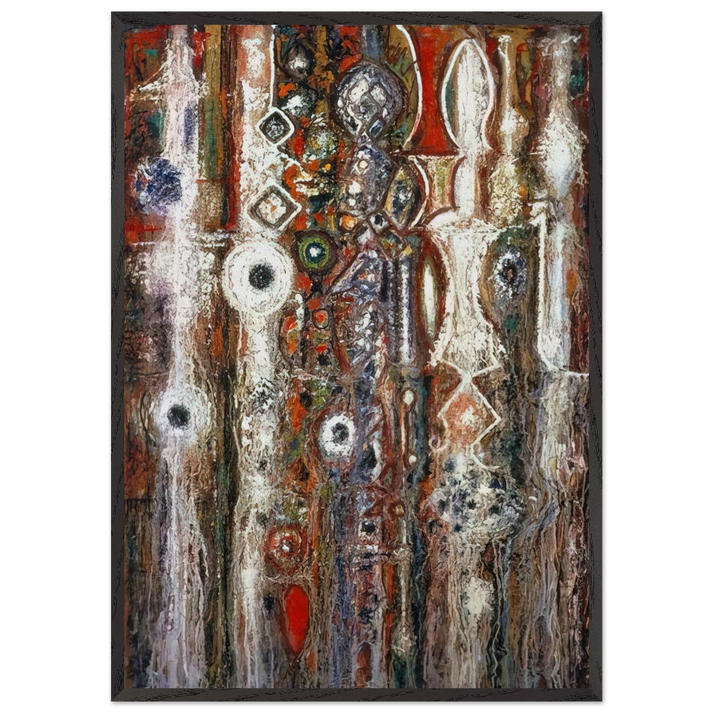 Illumination Gothic - 1958 - Richard Pousette-Dart 70x100 cm / 28x40 inches Framed Art Print – Black Wooden Frame