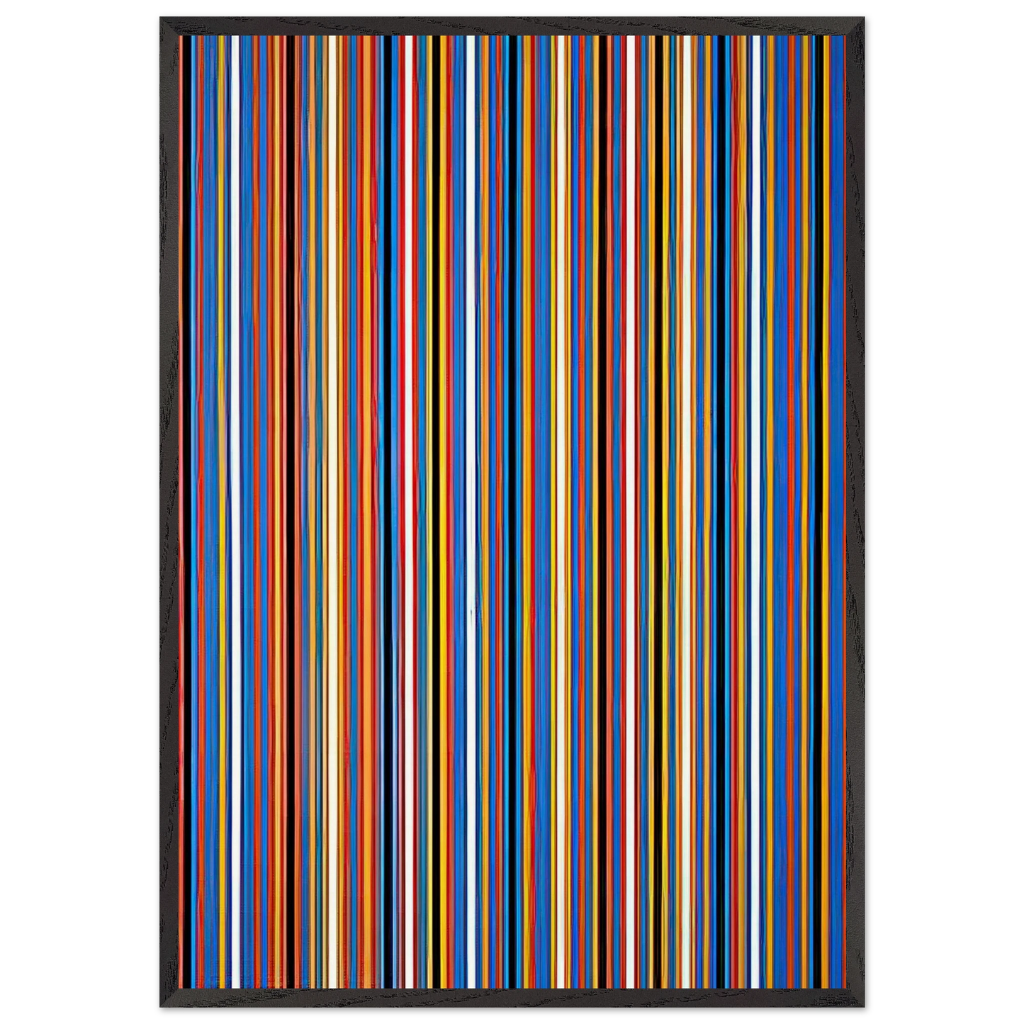 RA 2 1981 - Bridget Riley Framed Art Print – Black Wooden Frame - Default Title - -Framed Art Print