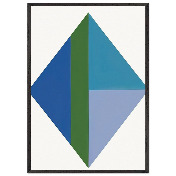 Four Identical Large Parts III - 1959 - Max Bill 70x100 cm / 28x40 inches Framed Art Print – Black Wooden Frame