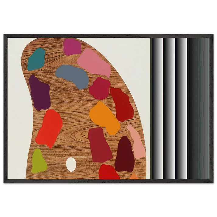 PALETTE II 1969 - Jim Dine 70x100 cm / 28x40 inches Framed Art Print – Black Wooden Frame