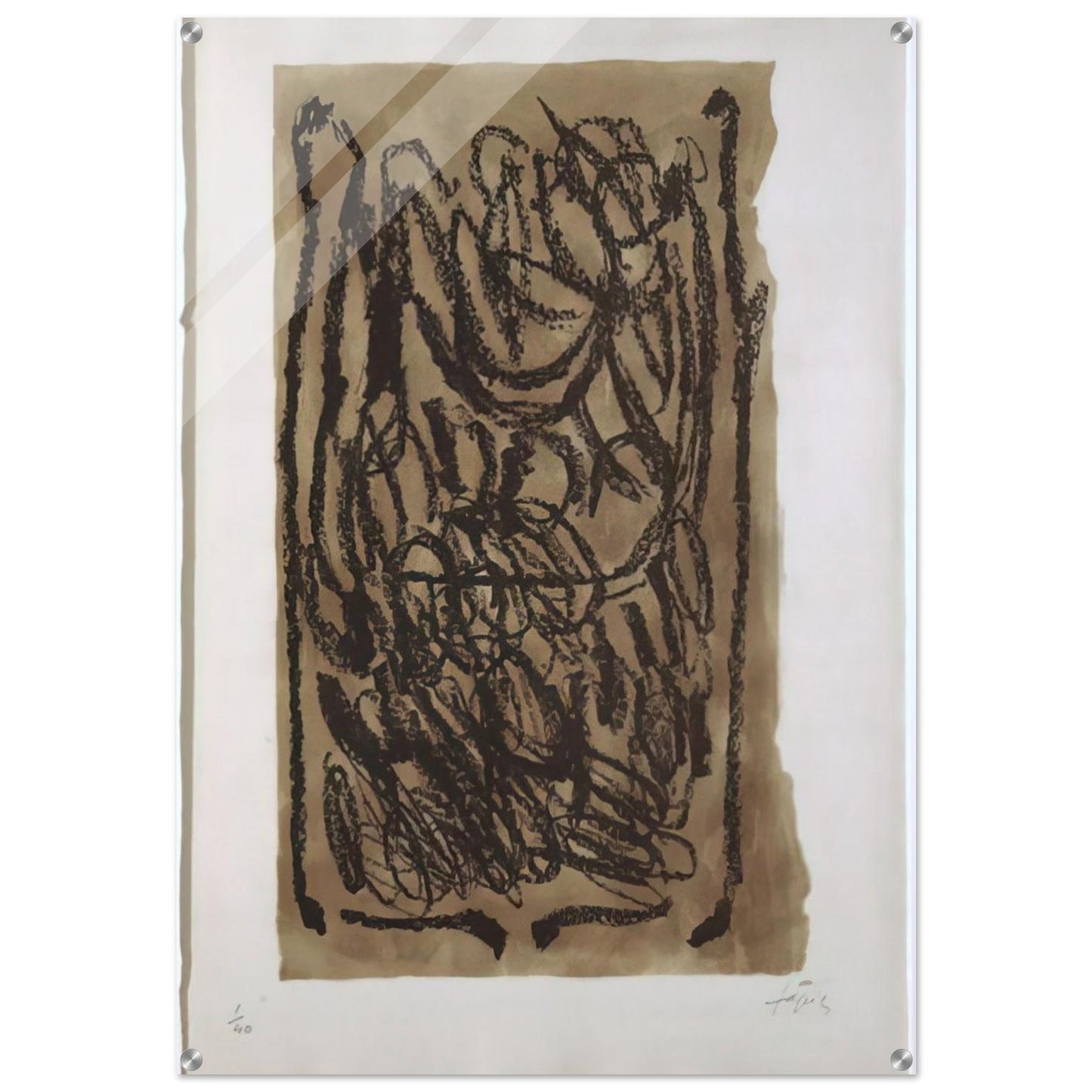 EL PA A LA BARCA 1963 - Antoni Tapies Acrylic Print - 70x100 cm / 28x40″ inches
