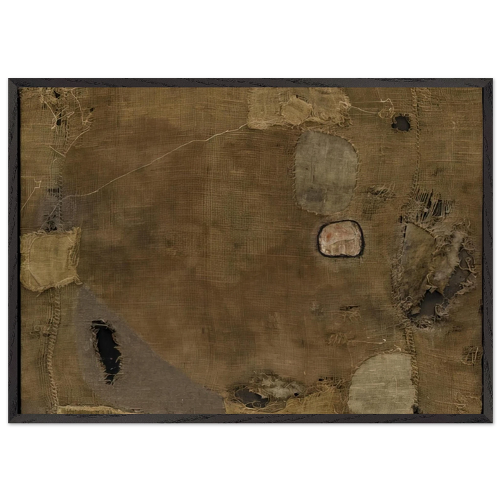 Sackcloth - 1953 - Alberto Burri 70x100 cm / 28x40 inches Framed Art Print – Black Wooden Frame