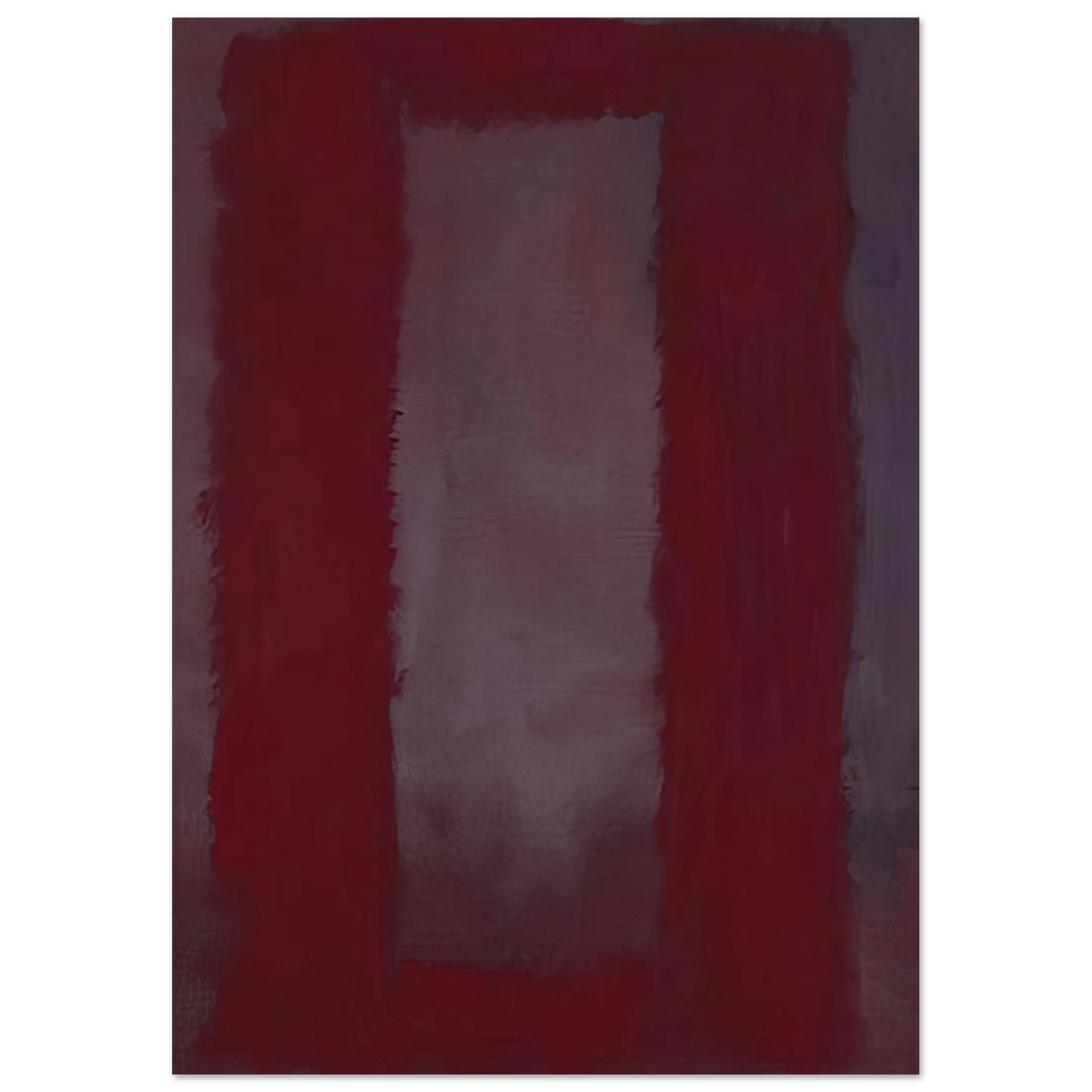 Mark Rothko - Red on Maroon - 1959 Wall Art - 30x40 cm / 12x16 inches - Premium Wooden Framed Poster With Fine Art Paper - Black frame
