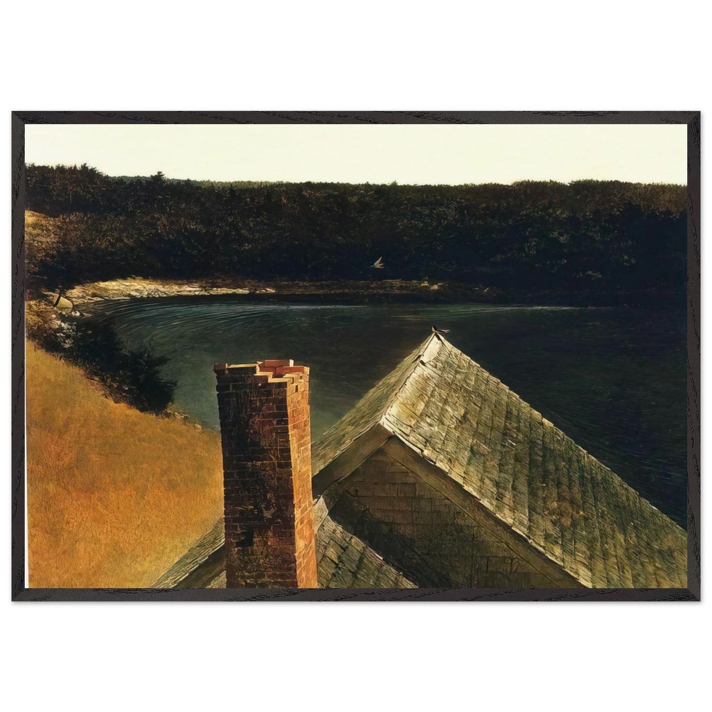END OF OLSONS - Andrew Wyeth Framed Art Print – Black Wooden Frame - Default Title - -Framed Art Print