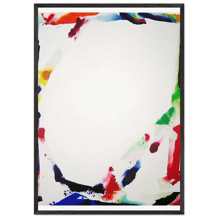 Her Blue Surround SFP71-18 - Sam Francis 70x100 cm / 28x40 inches Framed Art Print – Black Wooden Frame
