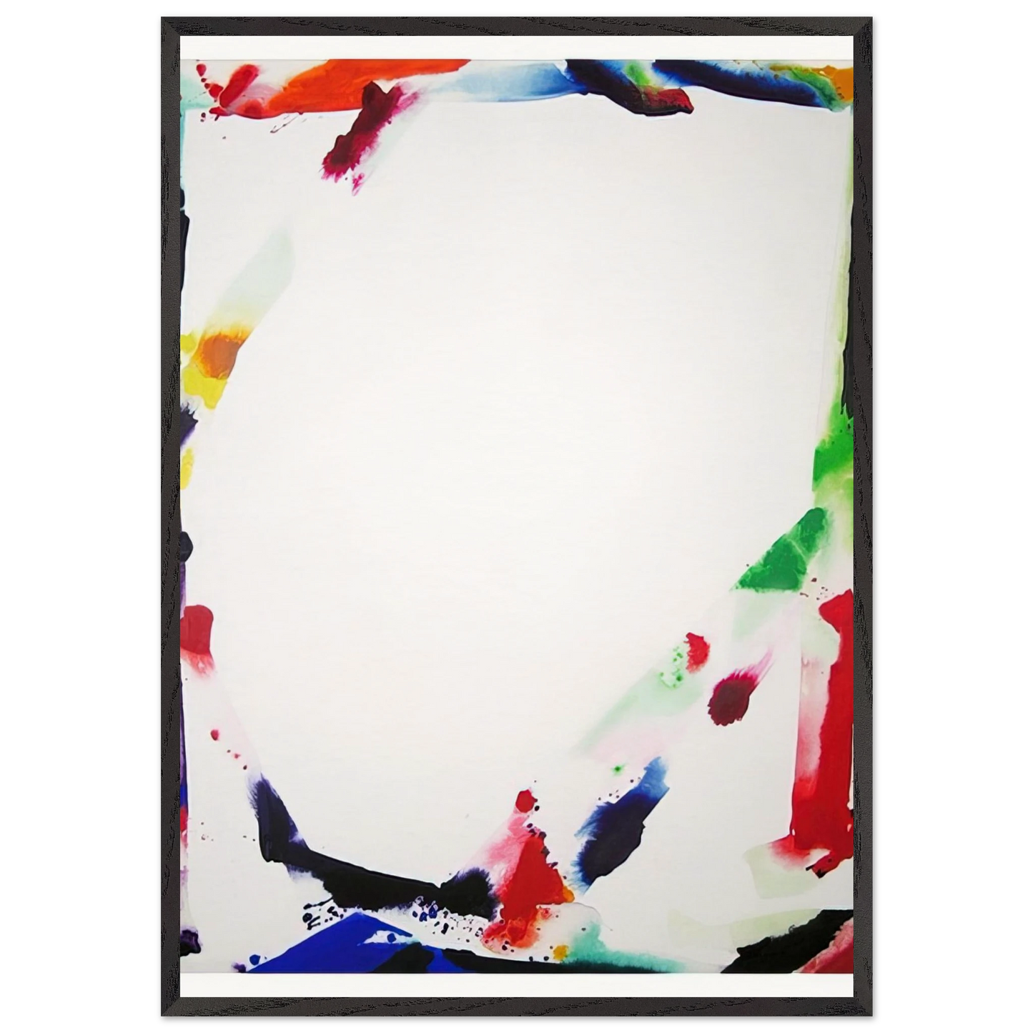 Her Blue Surround SFP71-18 - Sam Francis 70x100 cm / 28x40 inches Framed Art Print – Black Wooden Frame