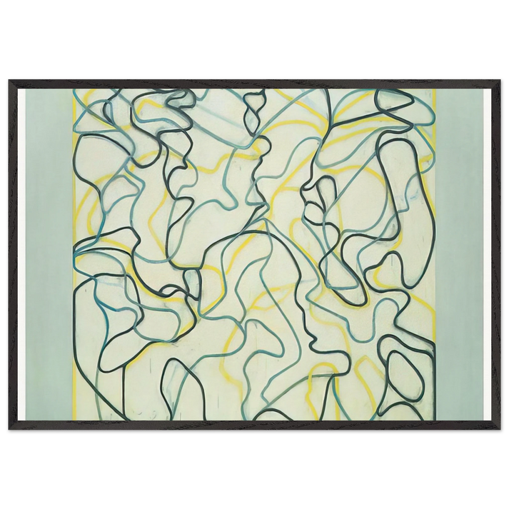 Second Letter Zen Spring - 2009 - Brice Marden 70x100 cm / 28x40 inches Framed Art Print – Black Wooden Frame
