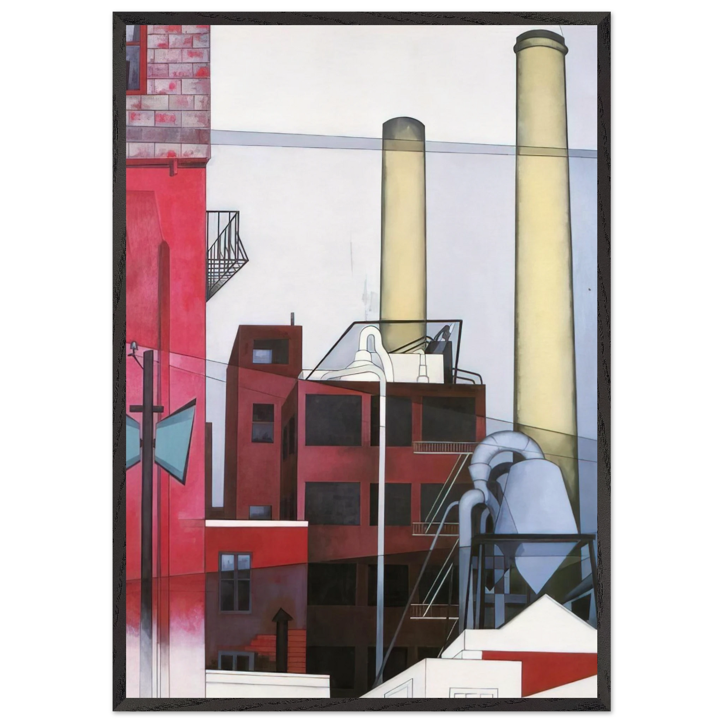 After All - 1933 - Charles Demuth 70x100 cm / 28x40 inches Framed Art Print – Black Wooden Frame