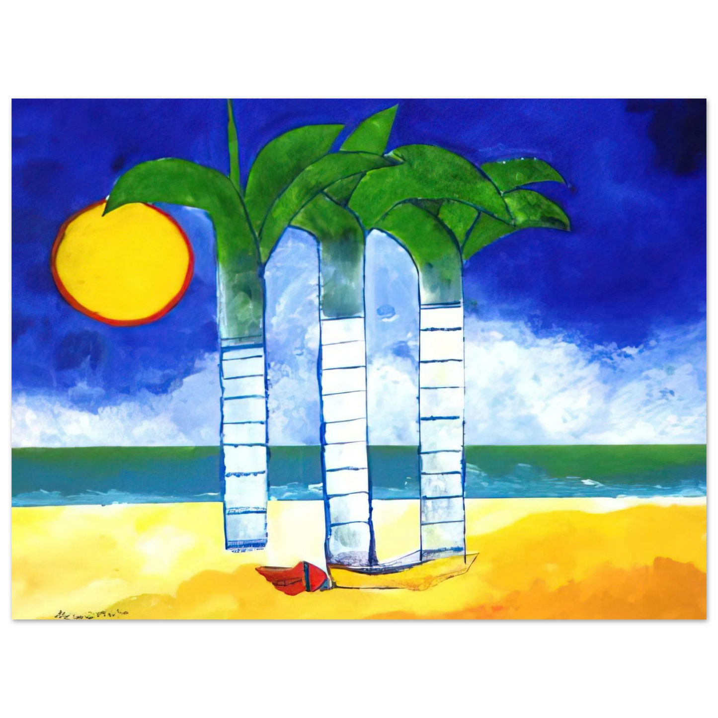 Aldemir Martins - Paisagem - Naïve Art Primitivism Fine Art Poster - Default Title