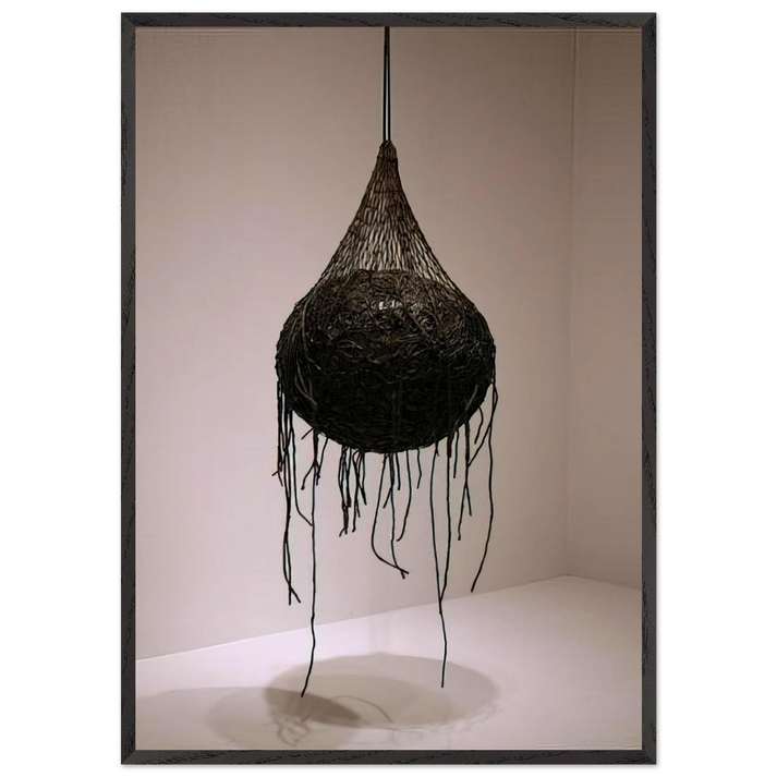 VERTIGINOUS DETOUR - Eva Hesse 70x100 cm / 28x40 inches Framed Art Print – Black Wooden Frame