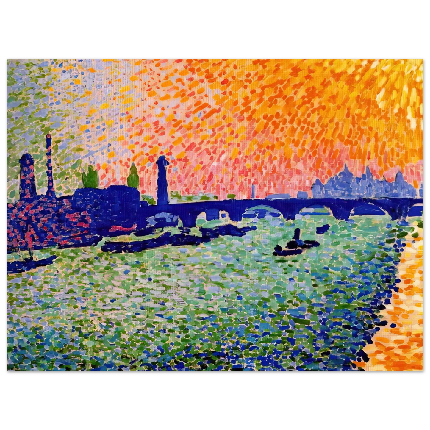 Andre Derain - THE BRIDGE VIEW ON THE RIVER 1905 Fine Art Poster - Default Title