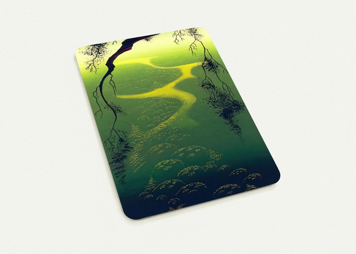 Green Mist By Eyvind Earle Pack of 10 Post Cards | Eyvind Earle Post Cards | A6 (10.5 x 14.8 cm) - 4.1 x 5.8 inches