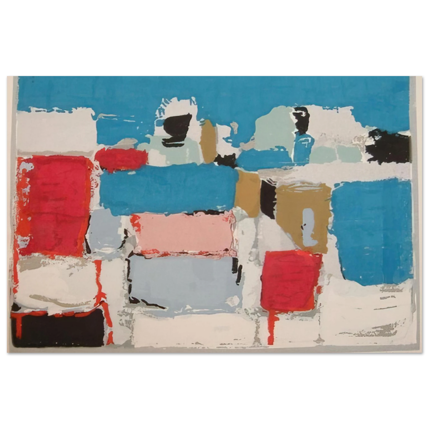 Nicolas de Stael - Méditerranée 01 - Art Informel Fine Art Poster - 40x60 cm / 16x24 inches
