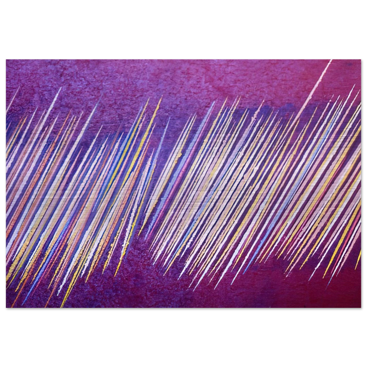 Red Line Painting II - 1968 - Ronnie Landfield Brushed Aluminum Print - 70x100 cm / 28x40 inches | Ronnie Landfield Aluminum Print | Ronnie Landfield Prints