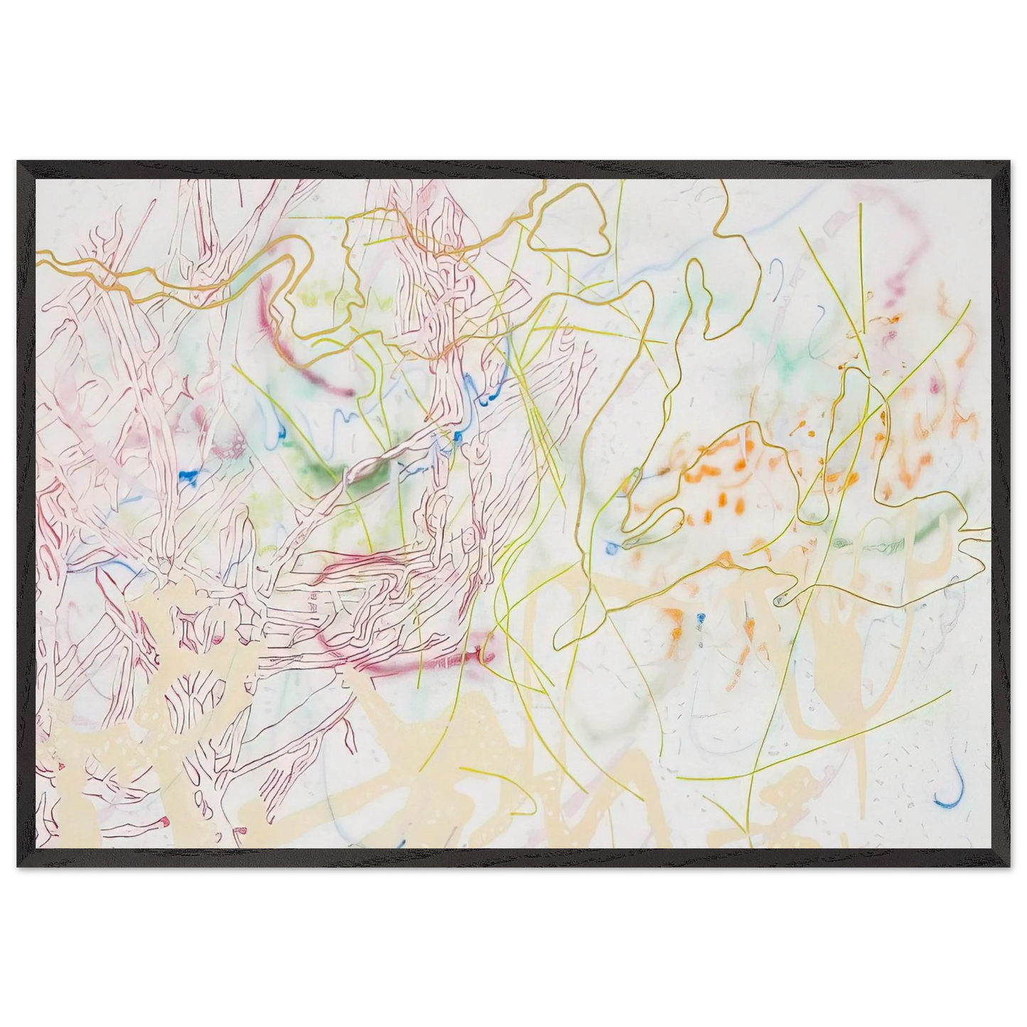 Polytropos - 1982 - Nancy Graves Framed Art Print – Black Wooden Frame - Default Title - -Framed Art Print