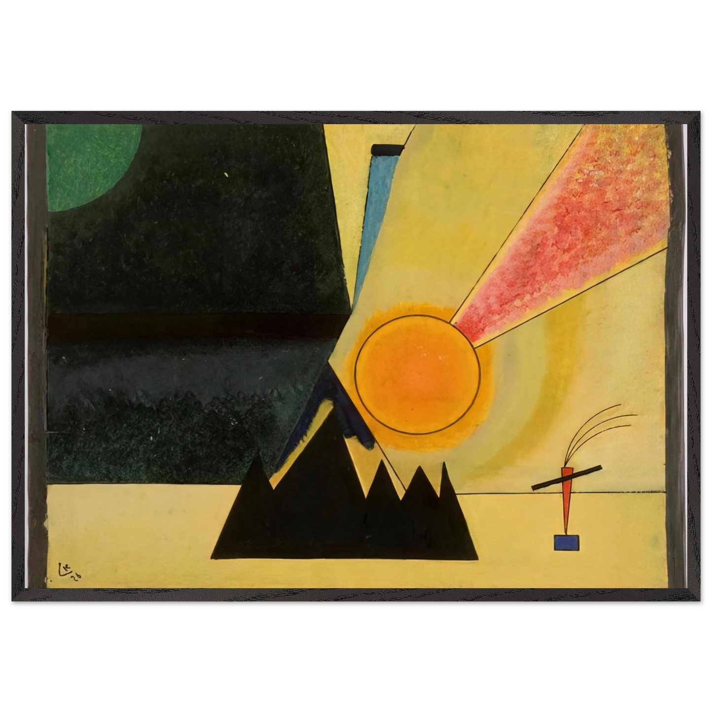 DEVELOPMENT 1926 - Wassily Kandinsky 70x100 cm / 28x40 inches Framed Art Print – Black Wooden Frame