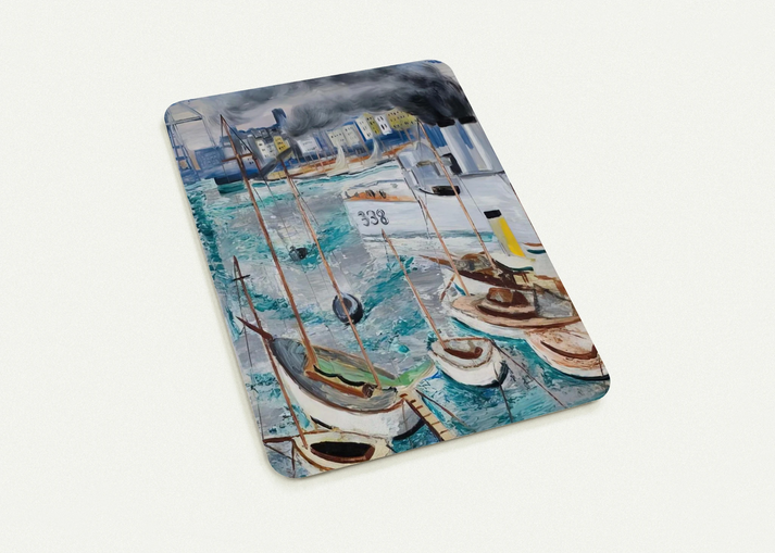 MARSEILLE PORT 1 By Moise Kisling Pack of 10 Post Cards | Moise Kisling Post Cards | A6 (10.5 x 14.8 cm) - 4.1 x 5.8 inches