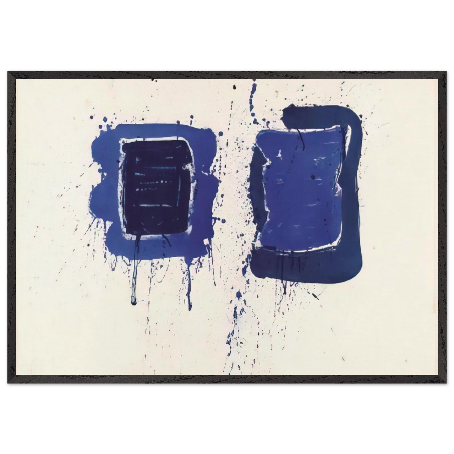 Deux Magots - Sam Francis 70x100 cm / 28x40 inches Framed Art Print – Black Wooden Frame