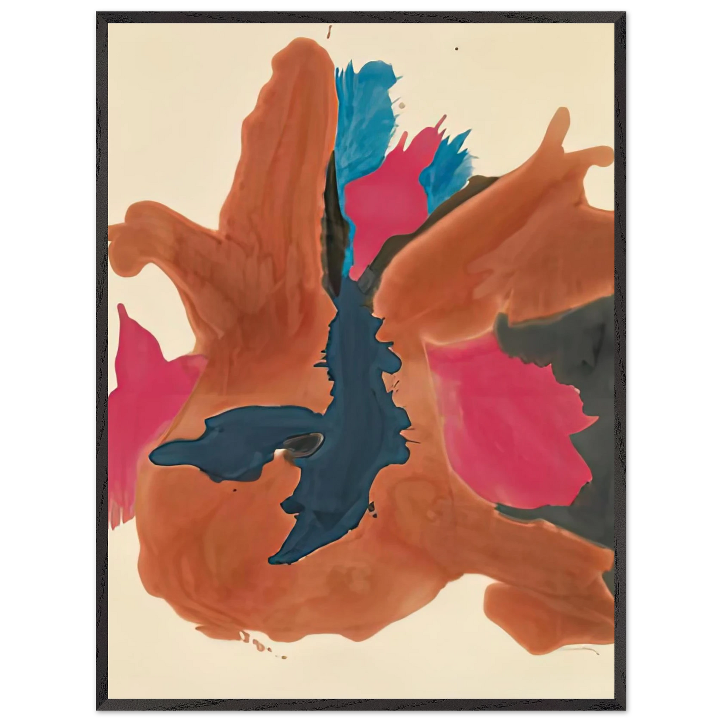 Helen Frankenthaler - Pink Lady, 1963- Wall Art - 30x40 cm / 12x16 inches - Premium Wooden Framed Poster With Fine Art Paper - White frame