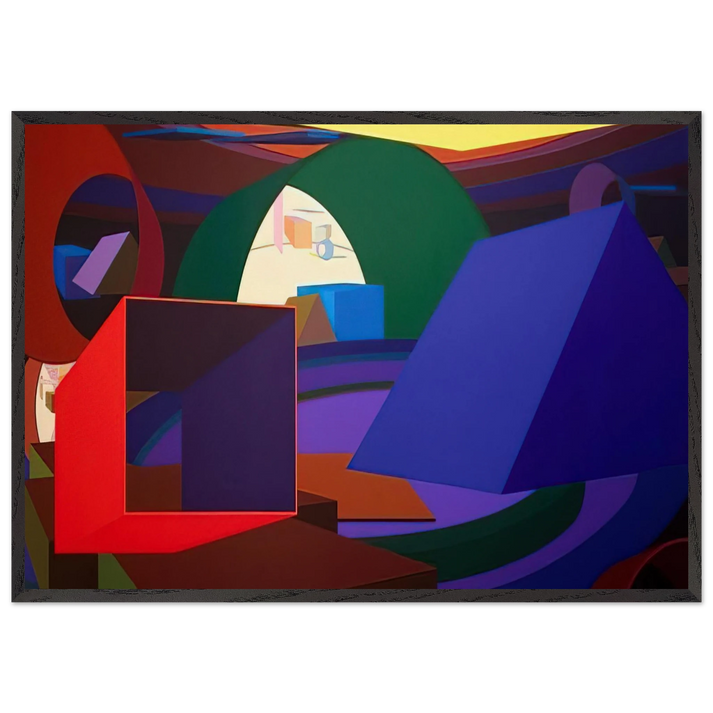 Orion II - Al Held 70x100 cm / 28x40 inches Framed Art Print – Black Wooden Frame