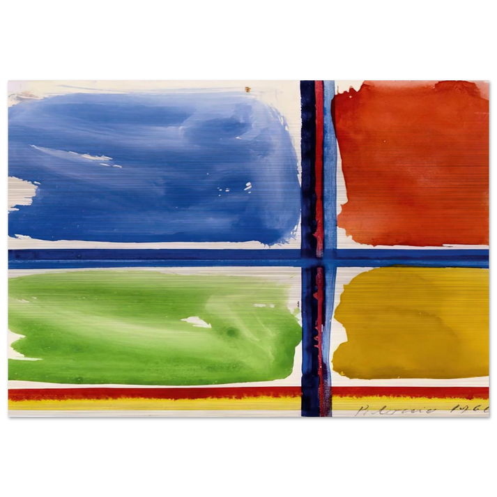 Fensterkreuz II - 1966 - Blinky Palermo Brushed Aluminum Print - 70x100 cm / 28x40 inches | Blinky Palermo Aluminum Print | Blinky Palermo Prints