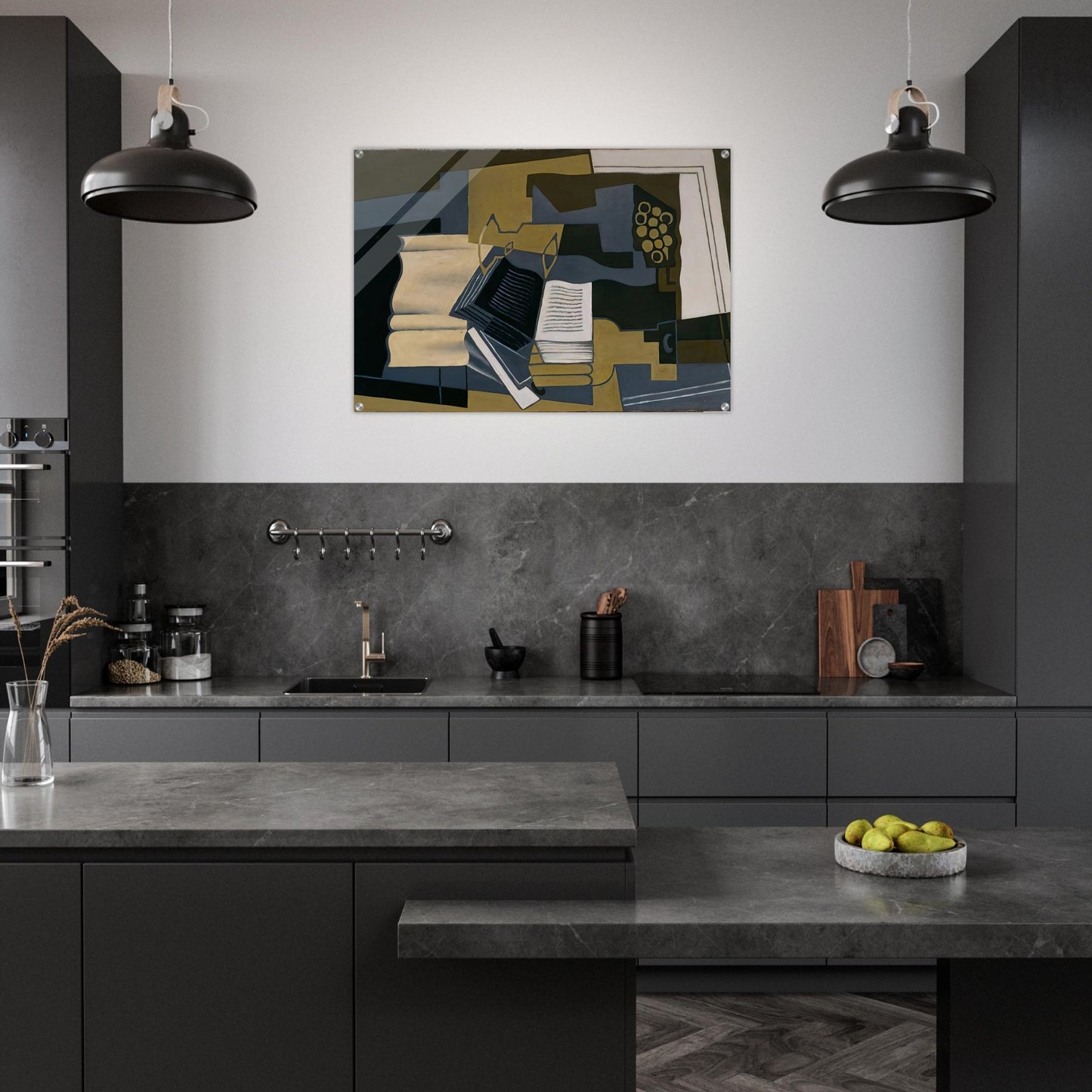 CARAFE AND BOOK 1920 - Juan Gris Acrylic Print - 70x100 cm / 28x40″ inches