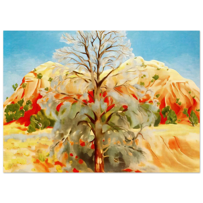 Georgia O'Keeffe - Dead Tree with Pink Hill Fine Art Poster