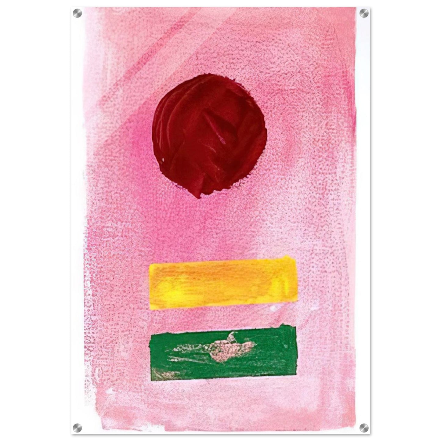 Pink Ground - 1972 - Adolph Gottlieb Acrylic Print - 70x100 cm / 28x40″ inches | Adolph Gottlieb Wall Art | Adolph Gottlieb Prints