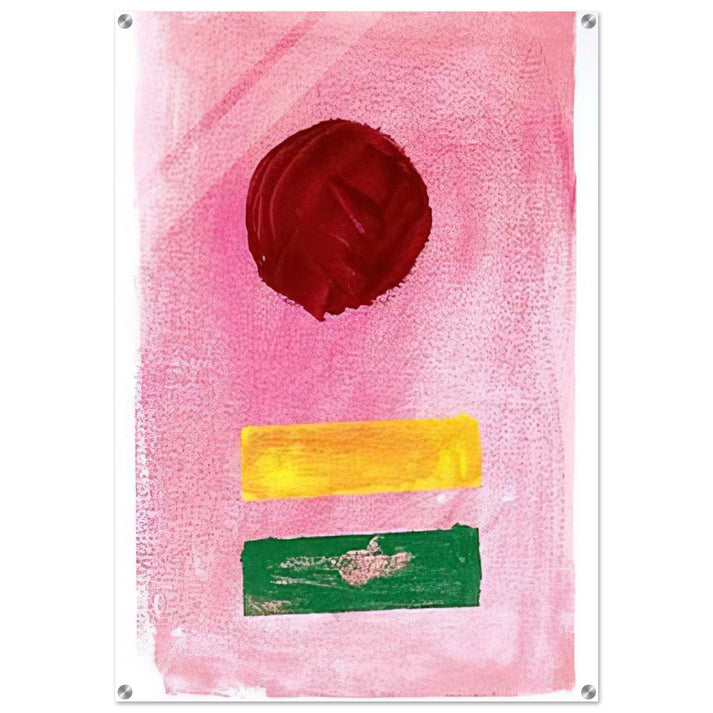 Pink Ground - 1972 - Adolph Gottlieb Acrylic Print - 70x100 cm / 28x40″ inches | Adolph Gottlieb Wall Art | Adolph Gottlieb Prints