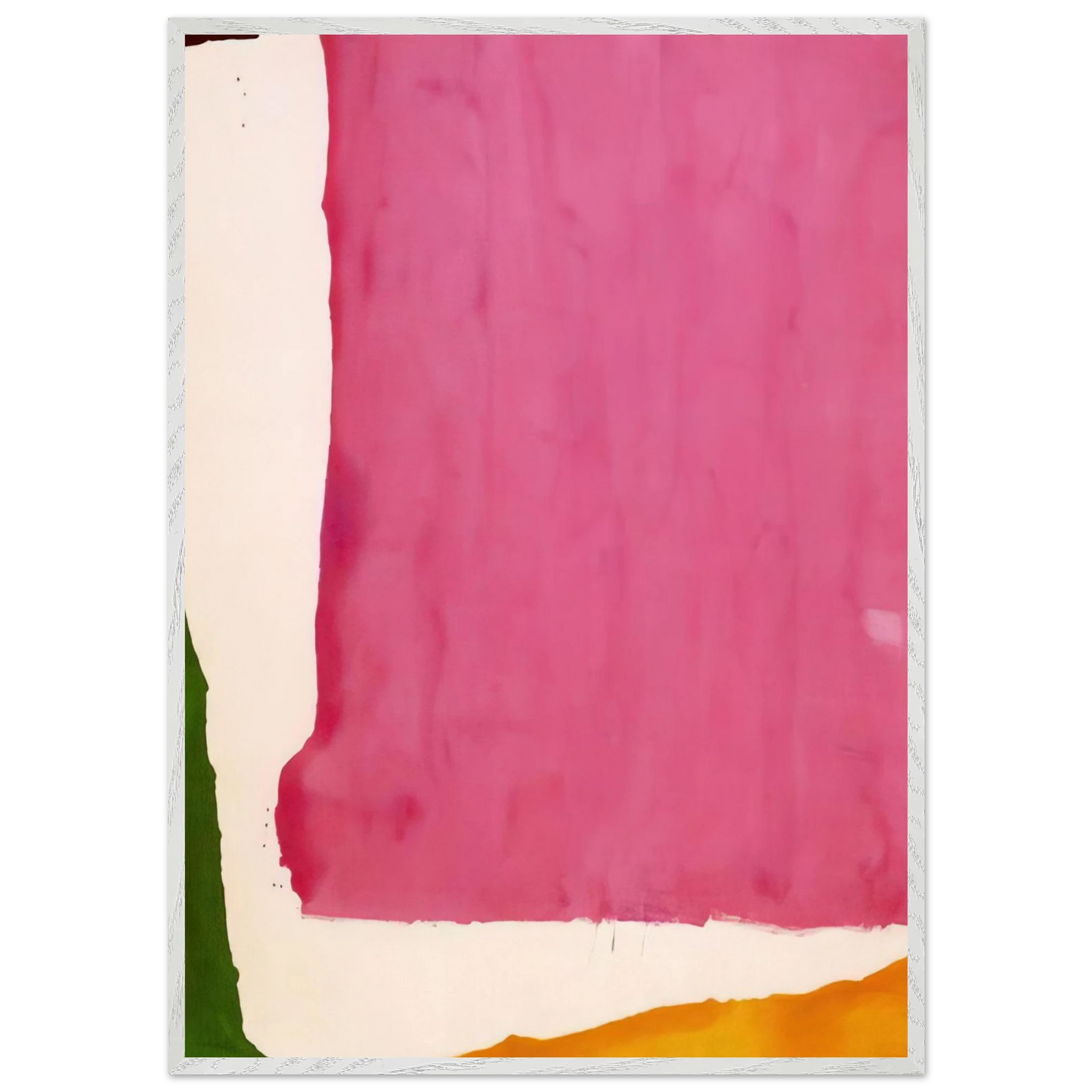 Helen Frankenthaler - Mauve District - 1966 Wall art - A2 (42 x 59.4 cm) - Premium Wooden Framed Poster With Fine Art Paper - White frame