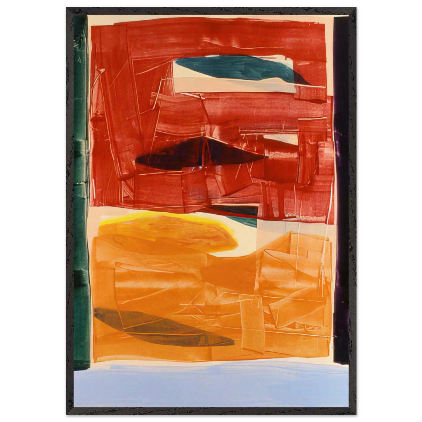 Circes Palace - 1982 - Ronnie Landfield 70x100 cm / 28x40 inches Framed Art Print – Black Wooden Frame