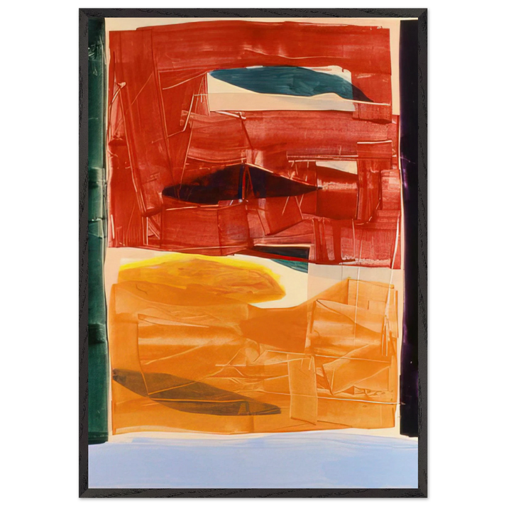 Circes Palace - 1982 - Ronnie Landfield 70x100 cm / 28x40 inches Framed Art Print – Black Wooden Frame