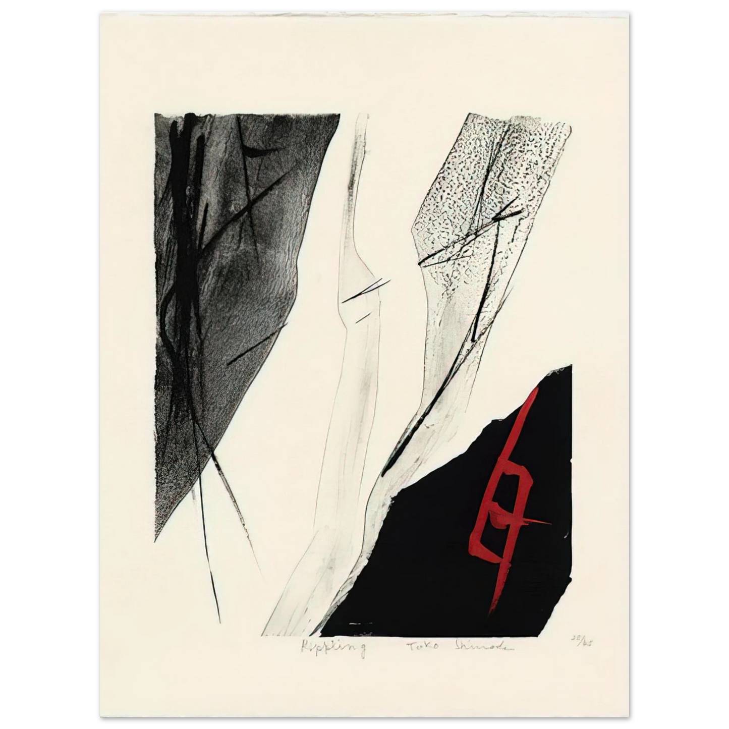 Toko Shinoda - Rippling - 1983 Fine Art Poster - Default Title