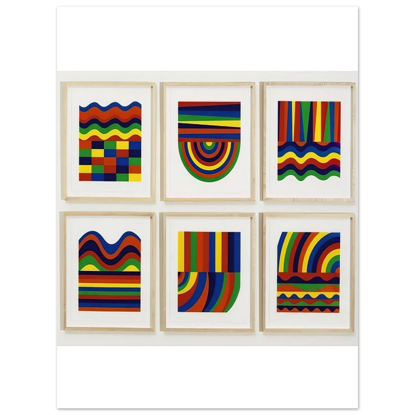 Sol LeWitt - Arcs and Bands in Colors Fine Art Poster - Default Title
