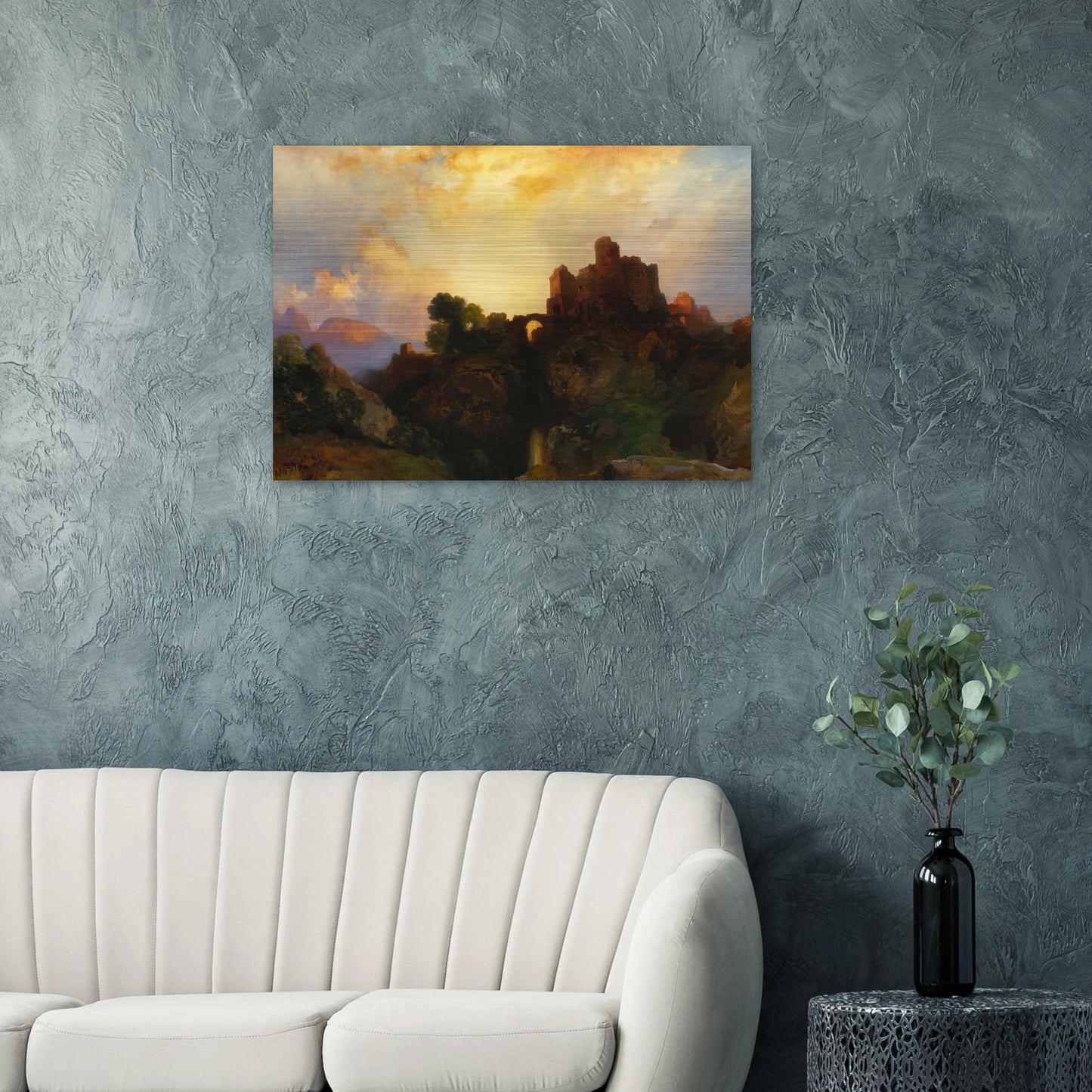 Caledonia - Thomas Moran Brushed Aluminum Print - 70x100 cm / 28x40 inches | Thomas Moran Aluminum Print | Thomas Moran Prints